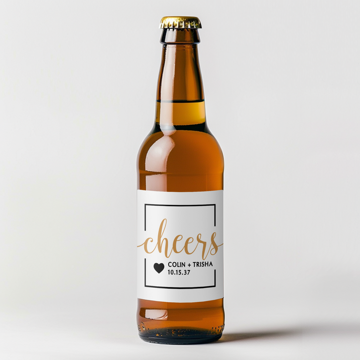 White Cheers Beer Label