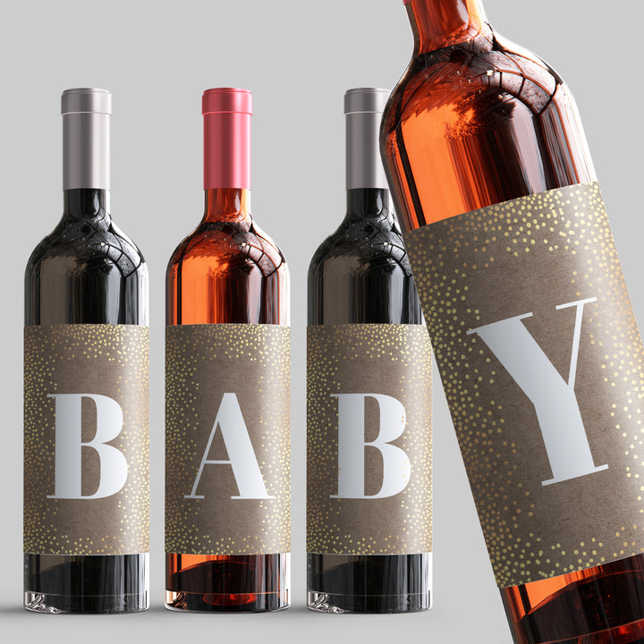 Baby Kraft Wine Label Set