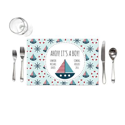Ahoy it's A Boy Baby Shower Placemats