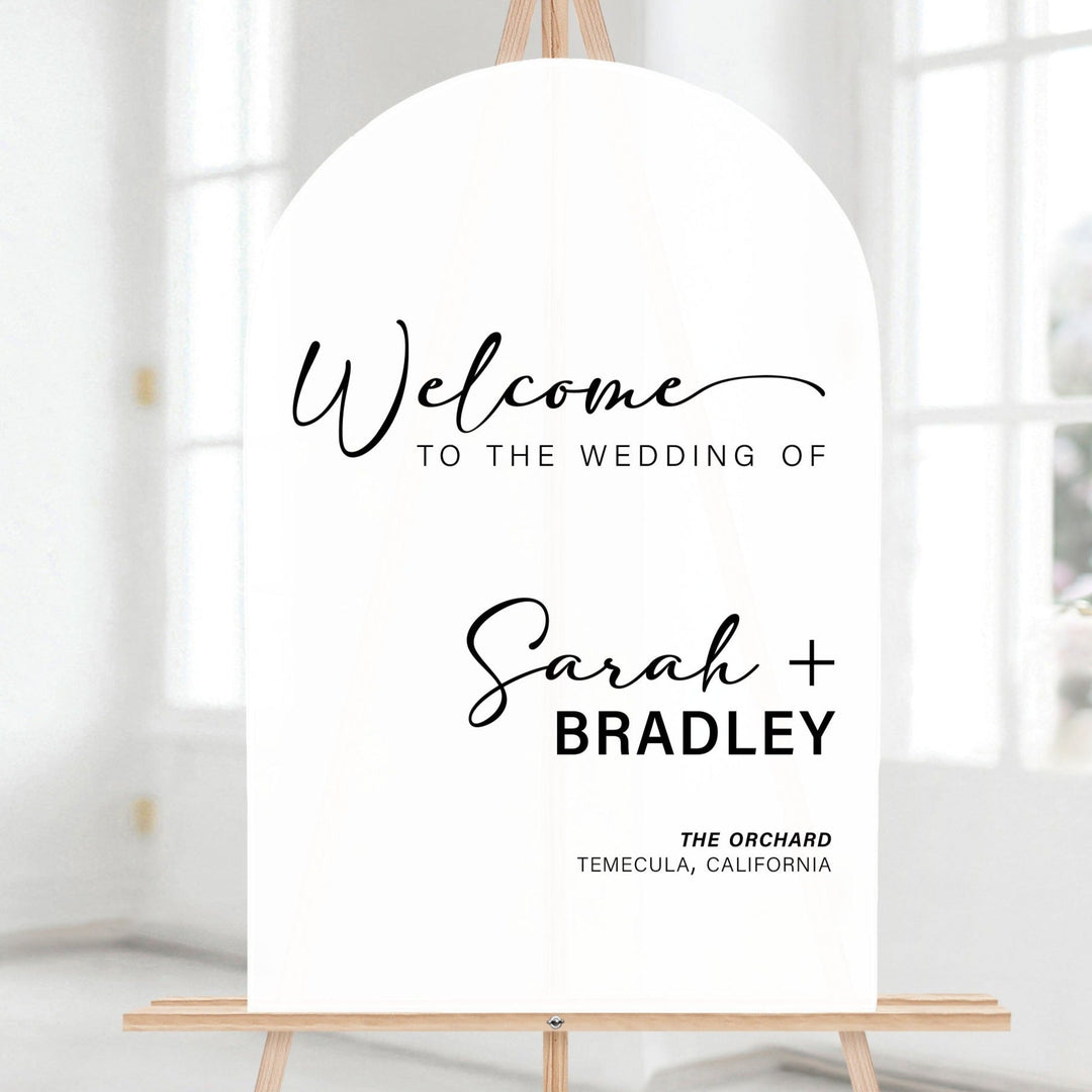 Arch Script Wedding Welcome Sign