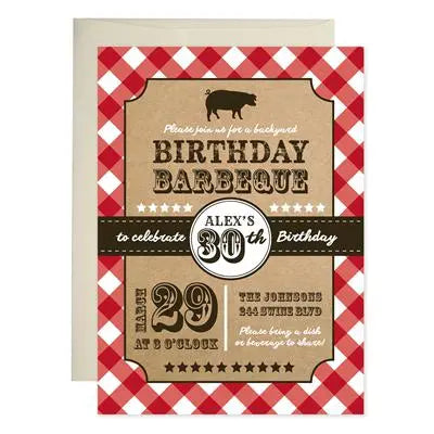 BBQ Birthday Invitations