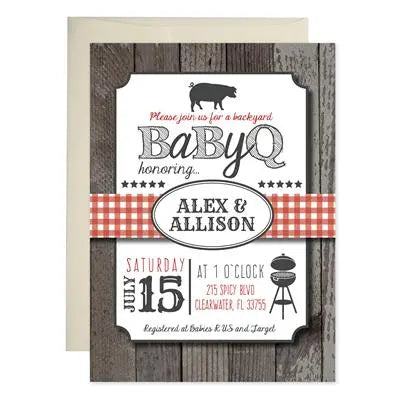 Baby BBQ Shower Invitations