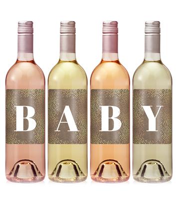 Baby Kraft Wine Label Set