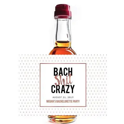 Bach Shit Mini Liquor Label