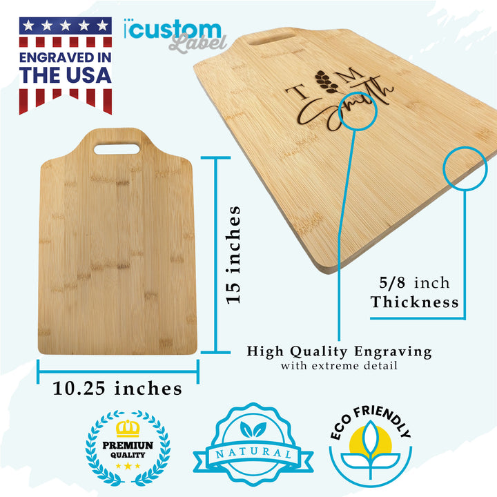 Family Initial Bamboo Cutting Board