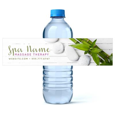 Bamboo Spa Water Bottle Labels
