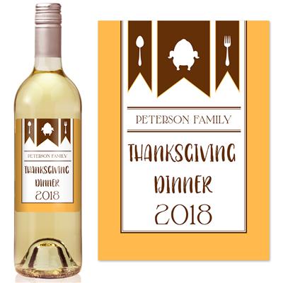 Banner Thanksgiving Wine Label