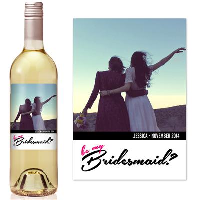Be My Bridesmaid Wine Label