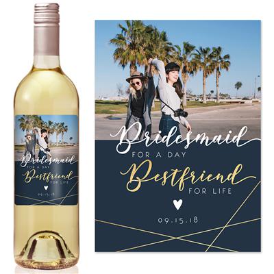 Best Friend Bridesmaid Wine Label