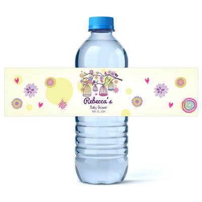 Bird Cage Water Bottle Labels