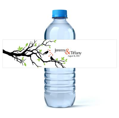 Birds Tree Water Bottle Labels