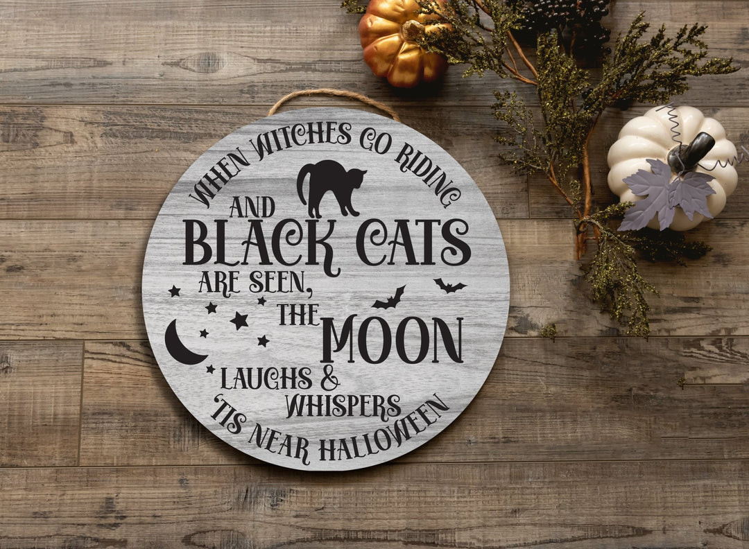 Black Cats Halloween Door Decorations