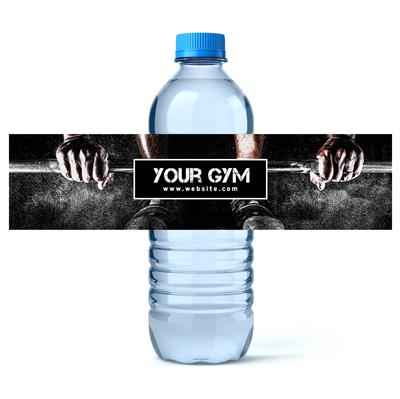 Black Fitness Water Bottle Labels
