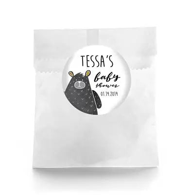 Black Forest Baby Shower Favor Labels