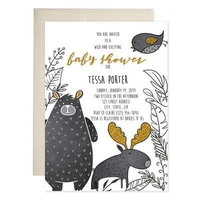 Black Forest Baby Shower Invitations