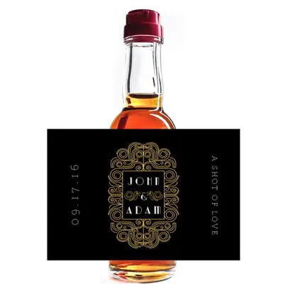 Black Gold Mini Liquor Label