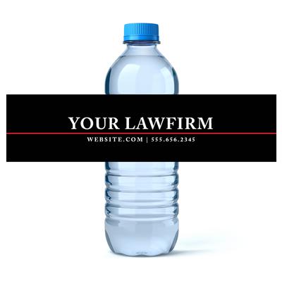 Black Law Firm Water Bottle Labels