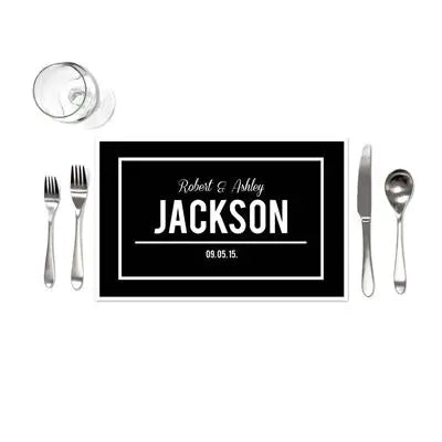 Black White Frame Placemats