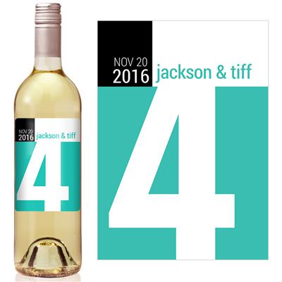 Block Big Number Table Number Wine Label