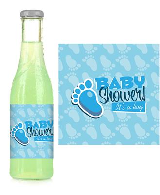 Blue Baby Feet Soda Label