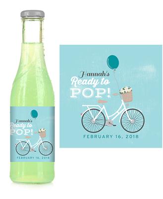 Blue Bicycle Ready to Pop Soda Label