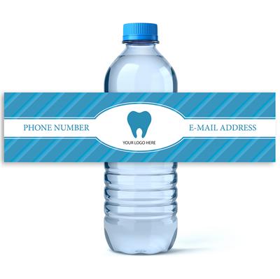 Blue Candy Dentist Water Bottle Labels