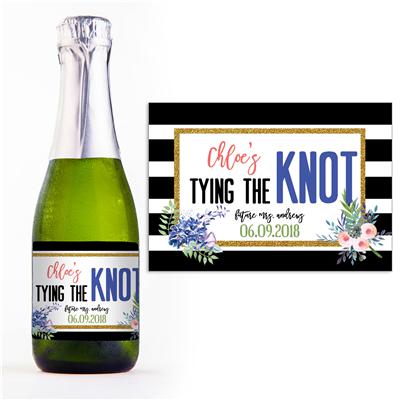 Blue Knot Bridal Shower Mini Champagne Split Label