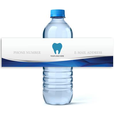 Blue Wave Dentist Water Bottle Labels