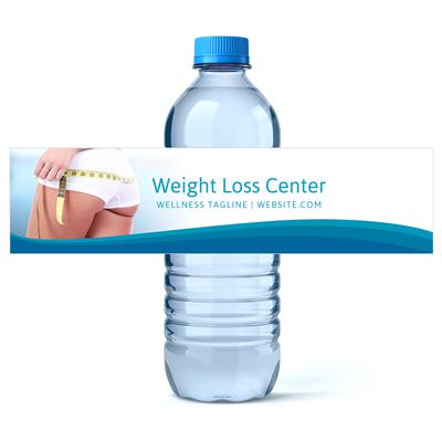 Blue Weight Loss Water Bottle Labels
