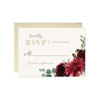 Boho Floral Wedding RSVP