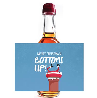 Bottoms Up Mini Liquor Label