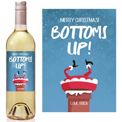 Bottoms Up Wine Label
