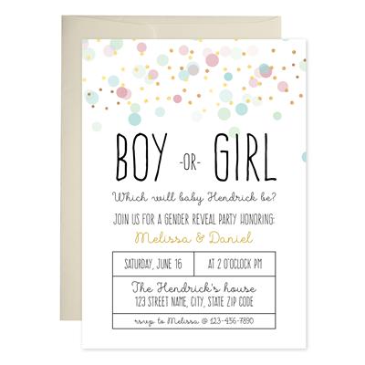 Boy Or Girl Gender Reveal Invitations