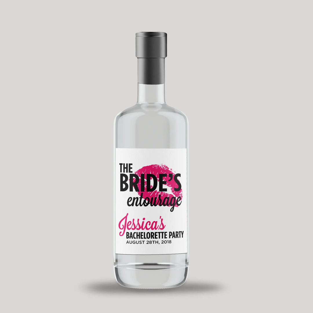 Brides Entourage Bachelorette Party Liquor Label iCustomLabel