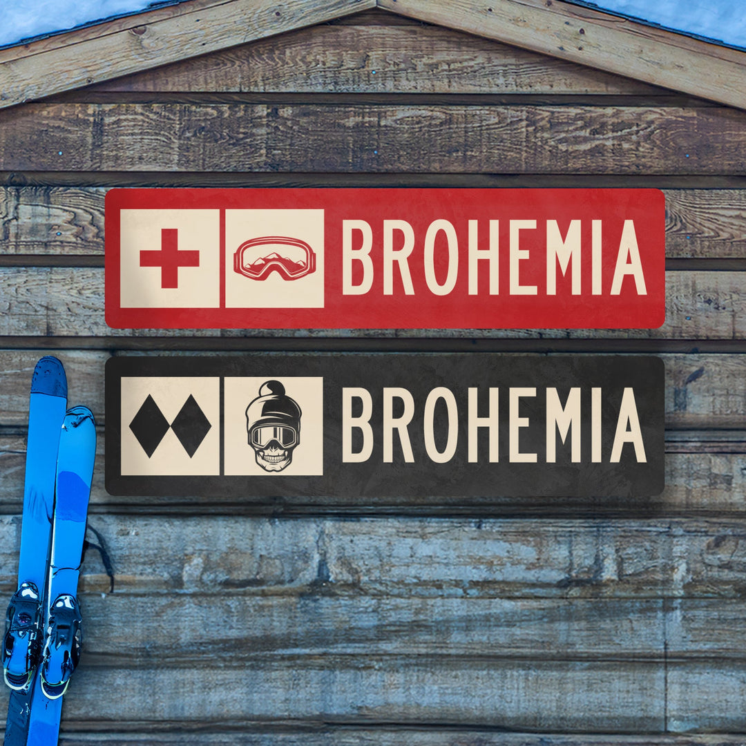 Brohemia Ski Trail Metal Sign