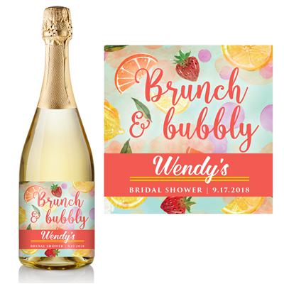 Brunch And Bubbly Champagne Label