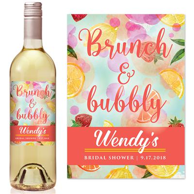 Brunch And Bubbly Wine Label