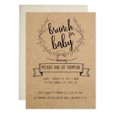 Brunch Baby Shower Invitations