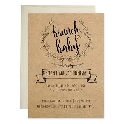 Brunch Baby Shower Invitations