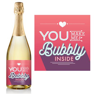 Bubbly Inside Champagne Label