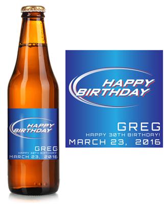 Bud Light Birthday Beer Label