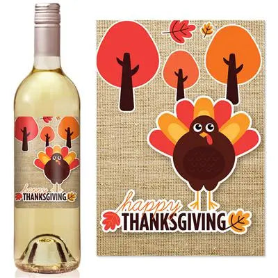 Burlap Turkey Wine Label