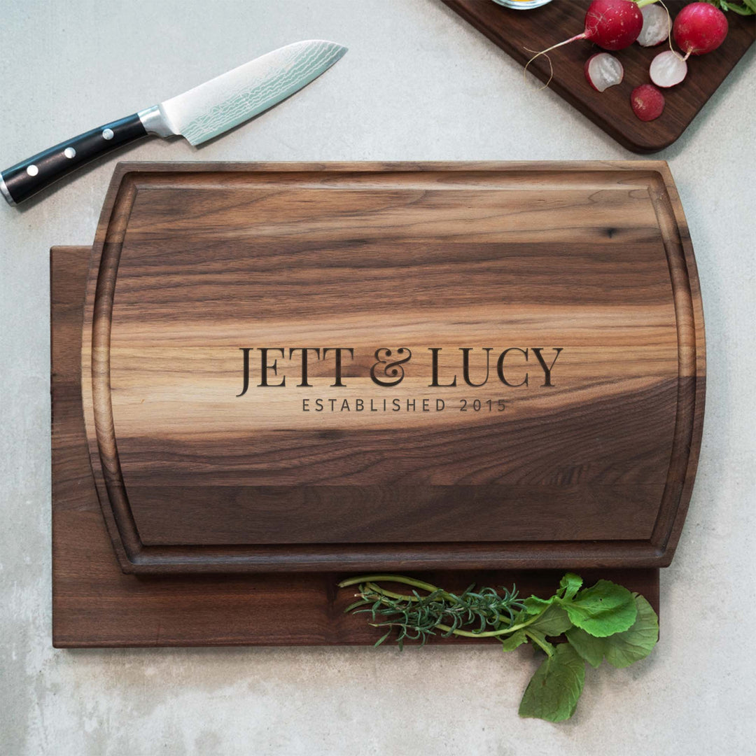 Butler Ampersand Cutting Board With Juice Groove