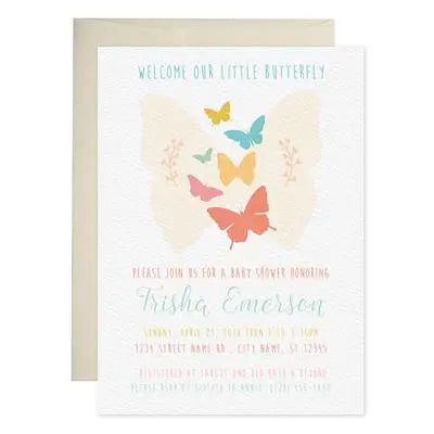 Butterfly Baby Shower Invitations