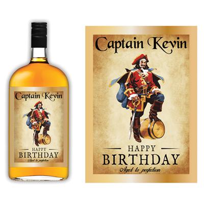 Captain Morgan Birthday Liquor Label