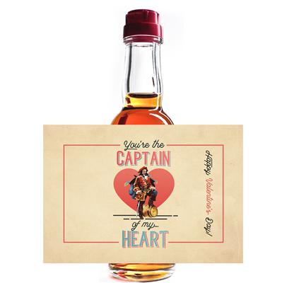 Captain Of My Heart Mini Liquor Label