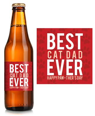 Cat Dad Beer Label