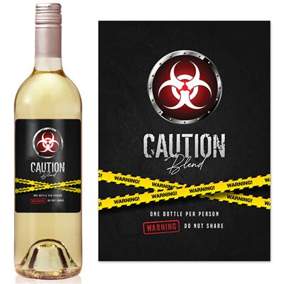 Caution Blend Wine Label