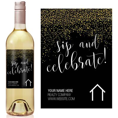 Celebrate Real Estate Agent Wine Label