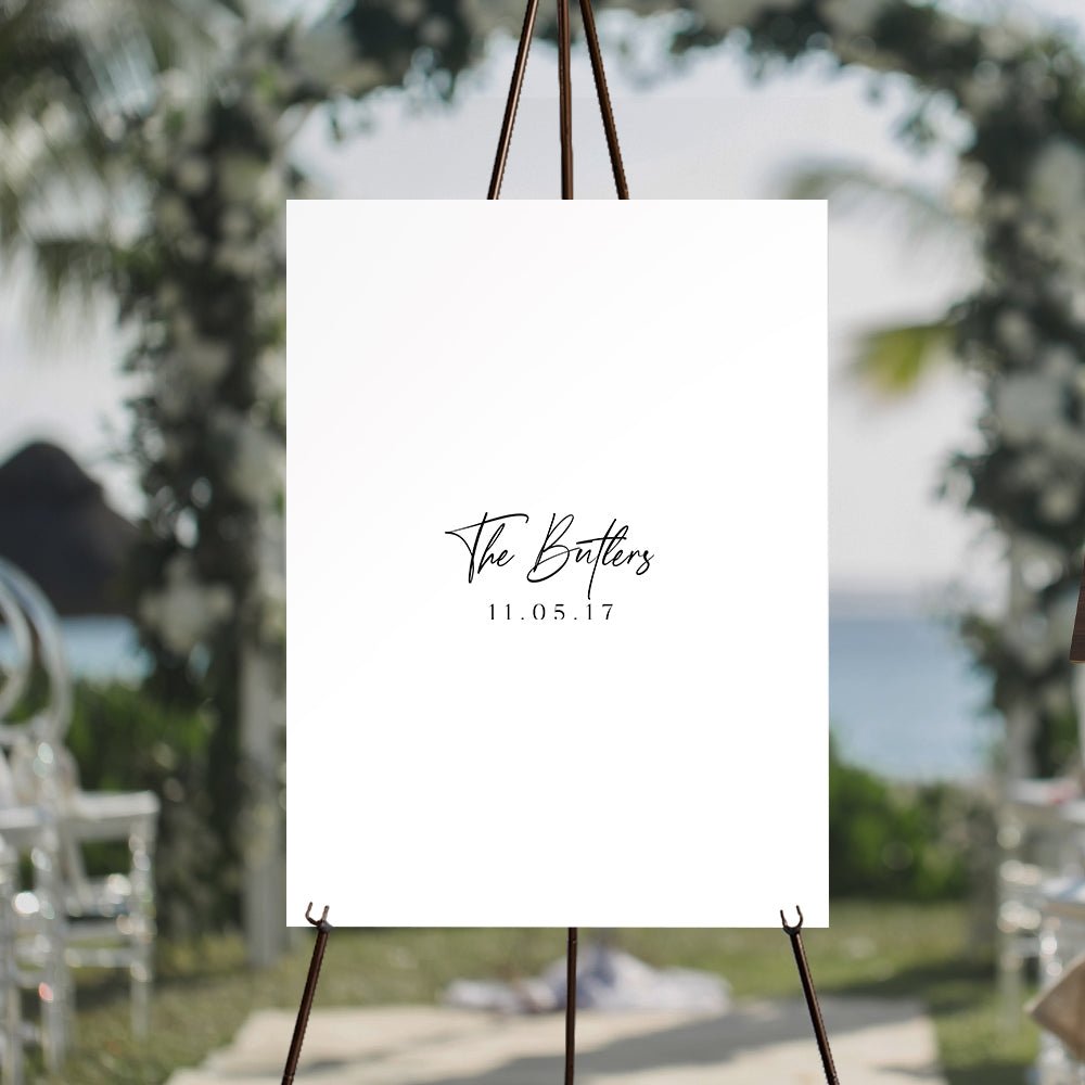 Centered Last Name Guest Book Sign